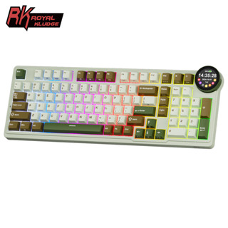  Royal Kludge RK N99 Palm Green 98 Key Tri-Mode RGB Có Dây Bluetooth 2.4G Không Dây Với Màn Hình TFT Bàn Phím Cơ 