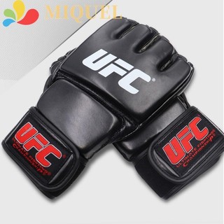 Miquel 1 đôi găng tay đấm bốc nửa ngón, găng tay tập luyện bằng da pu thoáng khí, đệm hồi phục chống mài mòn thiết kế nhân bản găng tay đấm karate / muay / thái
