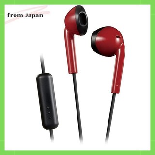 JVC HAF19MRB ヴィンテージイヤーバッド IPX2防汗性マイク付き（赤/黒）