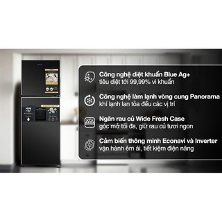 Tủ lạnh Panasonic Inverter 366 lít NR-TL381GVKV đời mới ra 2023 - VIỆT NAM