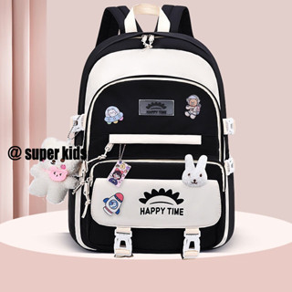 SUPER KIDS balo Học Sinh Trung Học Phong Cách Hàn Quốc Dễ Thương Cho Bé Gái Lớp 3-5 Và Lớp 6 túi (không có quà)