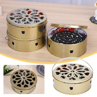 Giá đỡ cuộn dây chống muỗi di động có nắp đậy Khay cuộn muỗi mùa hè J9N5