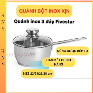 Nồi nấu bột inox 3 đáy five star 12 cm/14 cm/16 cm/18 cm kny shop