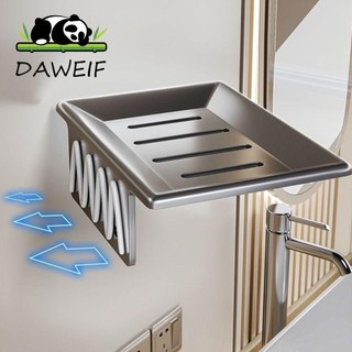 Giá đỡ xà phòng treo tường DAWEIF, Giá thoát nước không đục lỗ tự thoát nước, Ổn định Khả năng chịu lực mạnh Không gian Nhôm Giá phơi xà phòng chống rỉ Nhà bếp