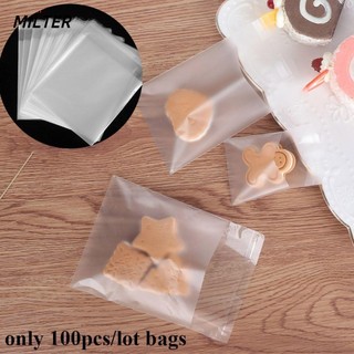 Set 100 túi đựng kẹo bánh quy trang trí tiệc làm quà tặng màu trong suốt