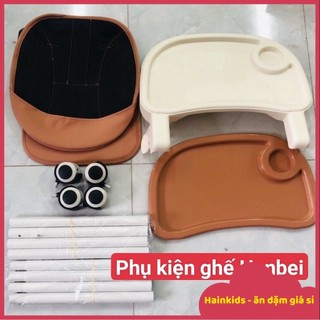 Phụ kiện ghế ăn dặm hanbei, mặt bàn, chân sắt, bánh xe, gác chân, đế nhựa...
