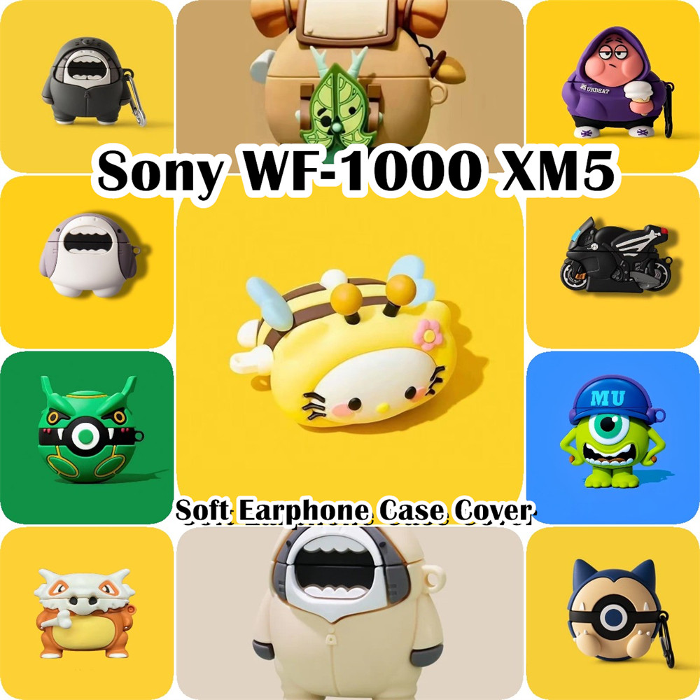 【Hot sale】Cho Sony WF-1000 XM5 ốp tai ng Case phim hoạt hình Buồn cười Vỏ Bảo Vệ Hộp Sạc Tai Nghe
