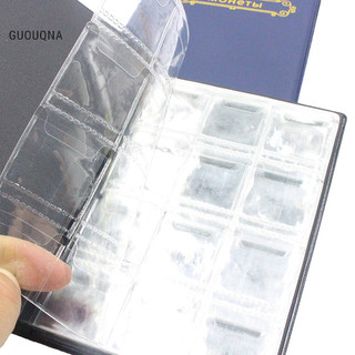 Guouqna 120 Túi Album Cho Đồng Xu Bộ Sưu Tập Sách Trang Trí Nhà Cửa Album Đồng Xu Album Chủ Bộ Sưu Tập Sách Sổ Lưu Niệm Hàng Đôi Nga GUOUqna