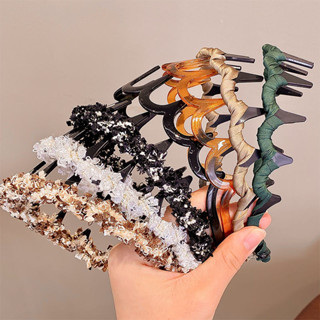 Băng Đô Cài Tóc bờm tóc gợn sóng thời trang Hàn Quốc dành cho nữ Băng đô chống trượt có răng mới Phụ kiện tóc