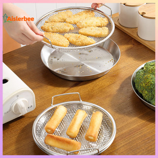 Aislerbee Dầu Xả Chảo Dày Lưới Chịu Nhiệt Chống Rỉ Tay Cầm Hai Tai Dễ Dàng Cầm Chống Bỏng Đầu Bếp Chiên Lọc Tiện Ích Nhà Bếp