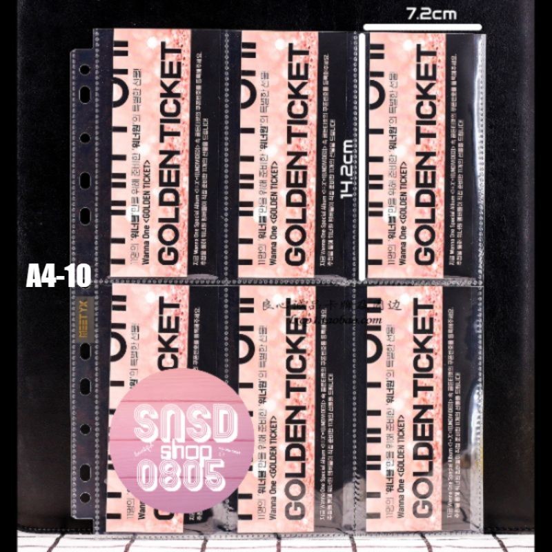 (Chính Hãng) Sheet Card MeeT - MeeT YX Chính Hãng Size A4, Sheet Card 6 ô Dọc Đựng Sticket, Kẹp Sách