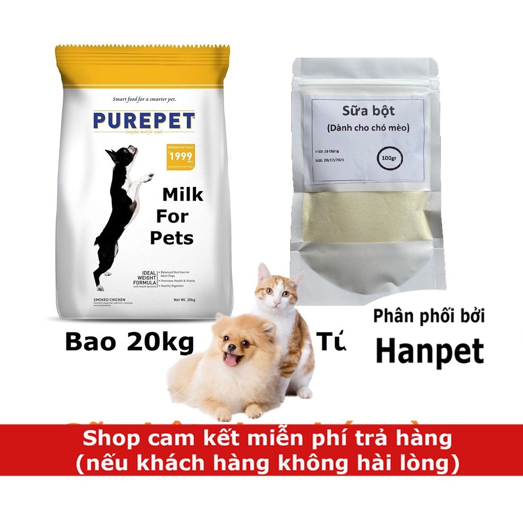 Sữa bột 100gr Sữa cho chó mèo dạng bột (Bio milk zip)