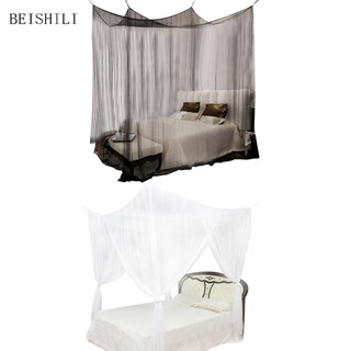 HEEPDD Màn Chống Muỗi Đen Trắng Dành Cho Giường Đôi Bốn Góc Bài Canopy Full Queen King Size Bộ Chăn Ga Gối