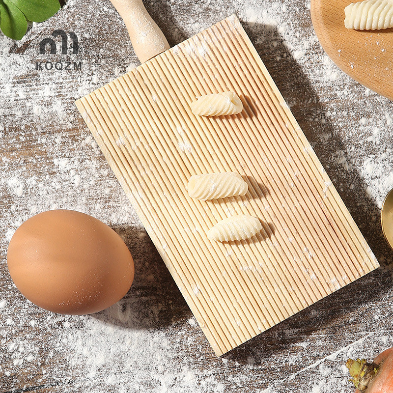 [Koqzm] Bảng Gnocchi Ý Dụng cụ làm bánh nhà bếp bằng gỗ Pasta Maker Dụng cụ nấu ăn bảng lăn Gnocchi 