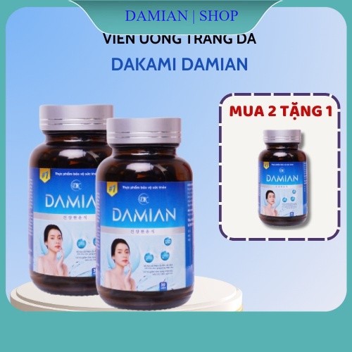 Viên uống trắng da, giảm nám, mờ thâm DAKAMI Damian Hộp 30 Viên