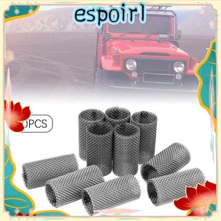 Lưới màn hình ESPOIR 10 CÁI, Màn hình lọc bằng thép không gỉ 310S hình trụ, Hộp lọc 3 lớp di động Máy sưởi ô tô Phòng đốt cháy