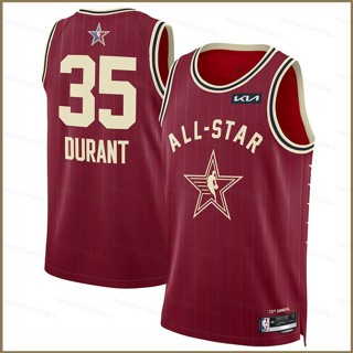 Qy 2024 NBA All Start Kevin Durant Jersey Áo thể thao bóng rổ Unisex Người hâm mộ Phiên bản