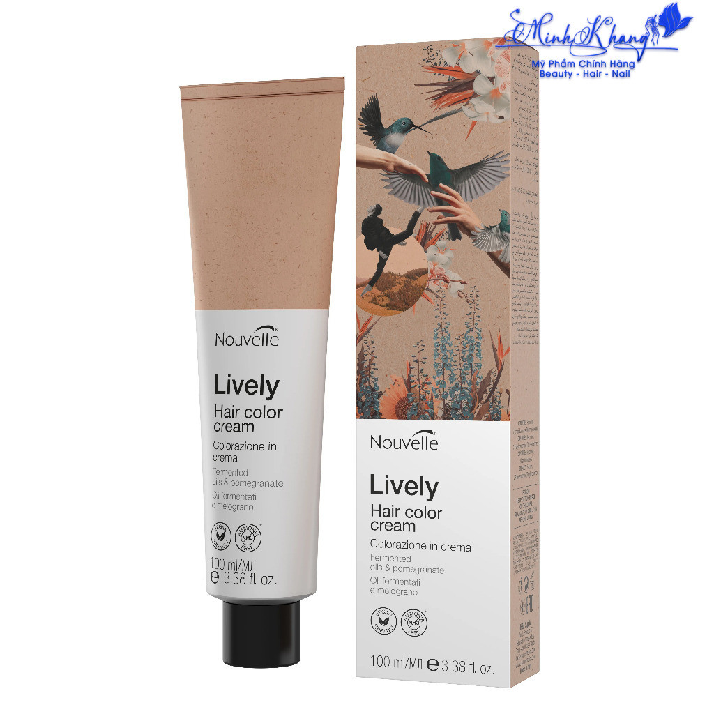 Kem nhuộm thuần chay Nouvelle Lively Hair Color - Ammonia FREE 100ml - MK
