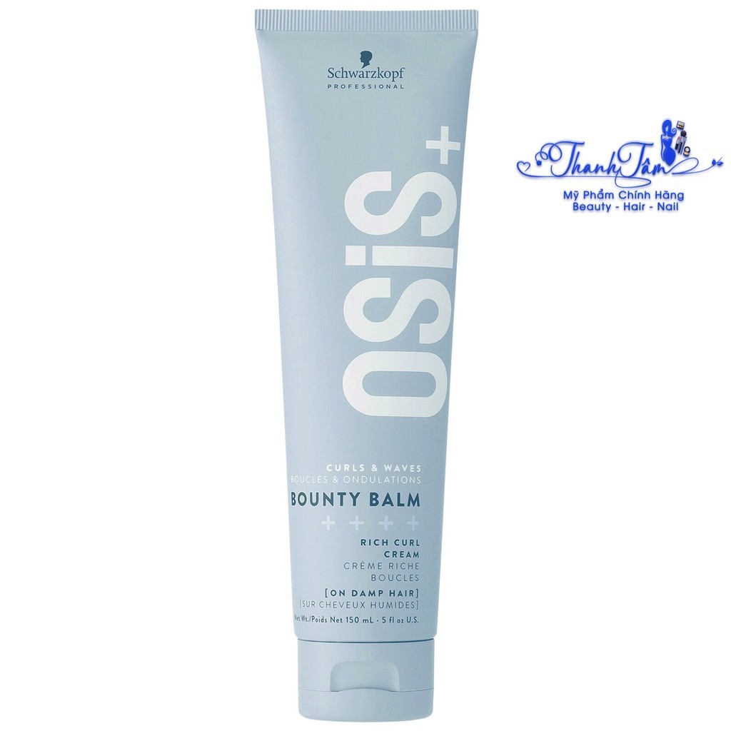 Kem Tạo Lọn Sóng Xoăn Mềm Mượt Schwarzkopf Osis Bounty Balm Rich Curl & Waves Cream (L0) 150ml [ New