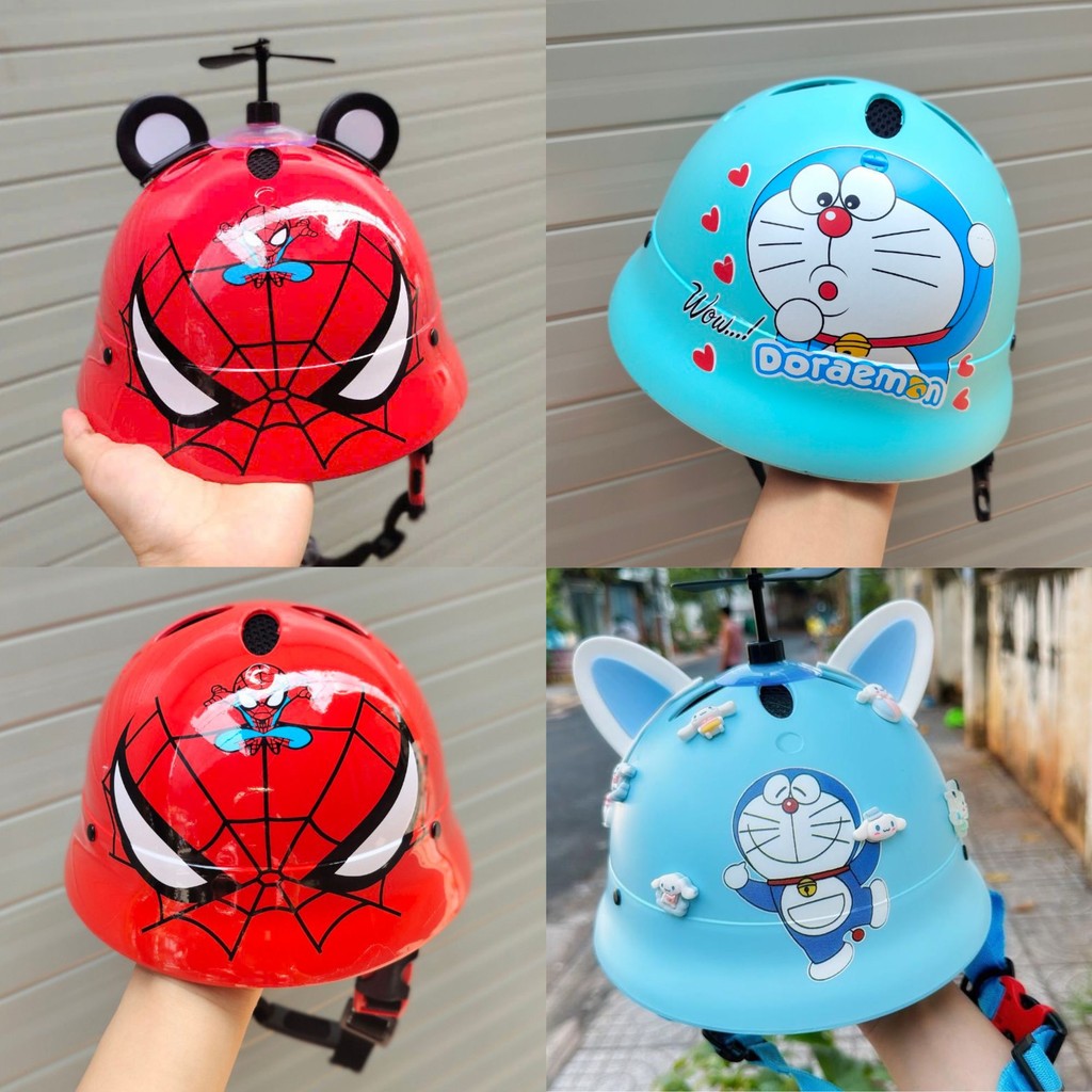 Mũ Bảo Hiểm, Nón Bảo Hiểm Trẻ Em Vành Tròn Siêu Cute Tặng Kèm Charm Và Phụ Kiện Ngẫu Nhiên Loại 1