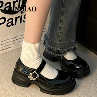  Giày Búp Bê Nữ Thời Trang Chất Da Tốt Khóa Vuông Nơ Cách Điệu LuxyShoes LX136 