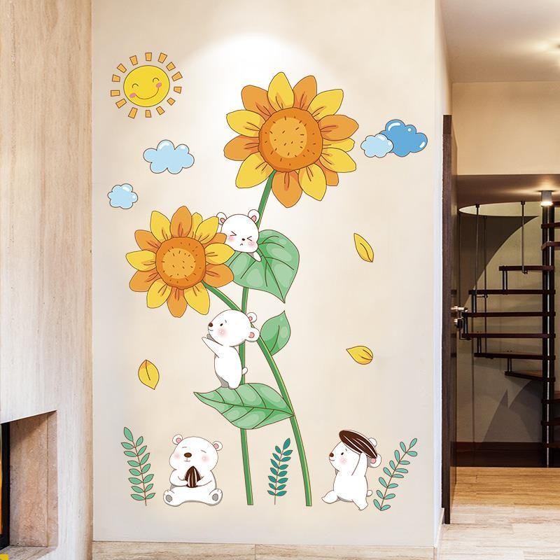New Product#Bedroom Cozy Decor Stickers Cartoon Wall Decals Kindergarten Wall Stickers Children's Ro