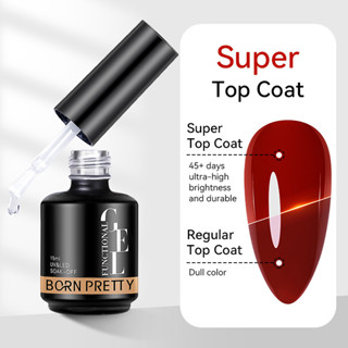  BORN PRETTY 15ml Super Top Coat Base Gel Sơn Móng Tay Trong Suốt Ngâm Tắt UV Gel Ba Lan Móng Tay Làm Móng Tay Bán Vĩnh Viễn 