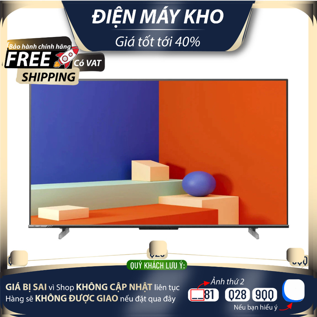 43A6500K / 50A6500K / 55A6500K / 65A6500K - [Miễn Phí Lắp Đặt Để Bàn HCM] Google Tivi Hisense 4K
