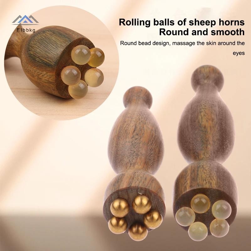 ELBBKG Gỗ Đàn Hương Xanh Dụng Cụ Massage Mặt Gua Sha Chăm Sóc Da Mặt Massage Stick Pods Hình Máy Mát Xa Mặt Vật Lý Dụng Cụ Mới