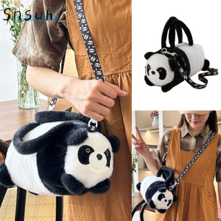 Túi đựng SNSUH, Túi xách mềm sang trọng hình động vật hoạt hình, Túi đựng gấu trúc dễ thương cỡ lớn phong cách Hàn Quốc dành cho trẻ em