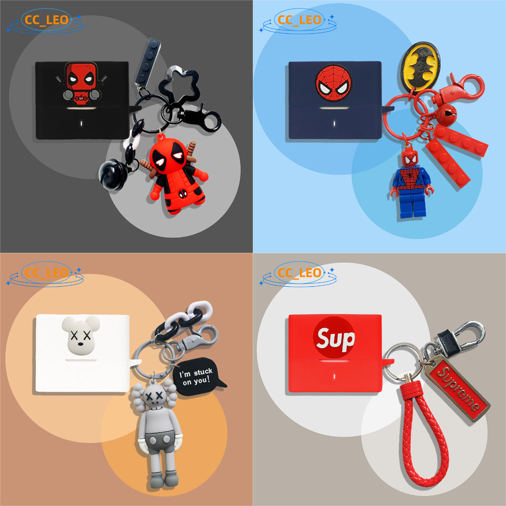 For MoonDrop Space Travel 2 Case Cute Building Block Keychain Pendant Cartoon Doraemon MoonDrop Spac