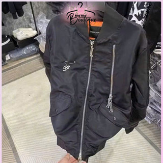 (Sẵn) Áo Khoác Gió Cài Ghim D2 ❤ Áo Bomber Khóa Kéo Chất Dù Dày Dặn Thêu Lưng Đại Sứ Quán Boutique950