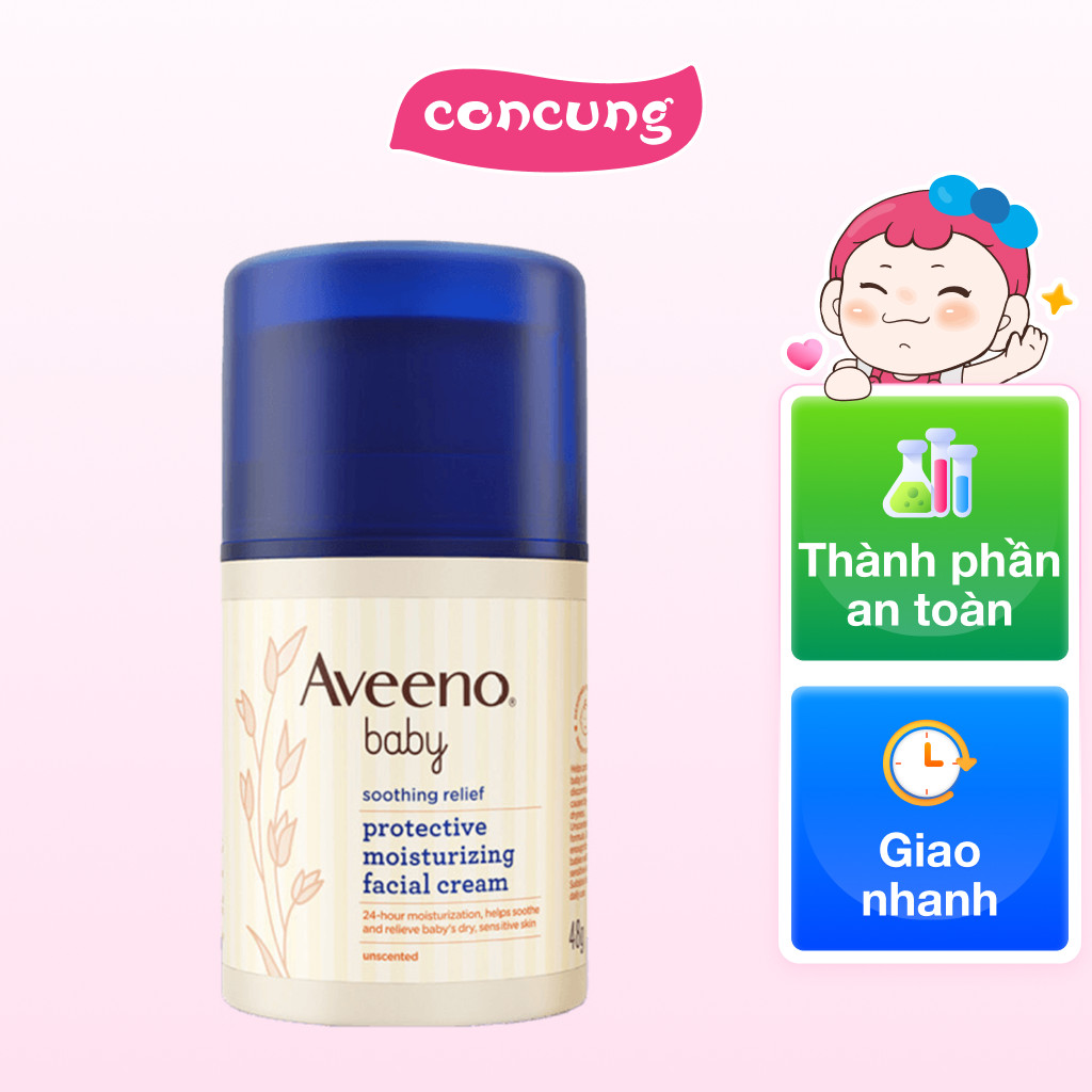 Kem dưỡng da mặt Aveeno Baby Soothing Relief Protective Moisturizing Facial Cream 48g