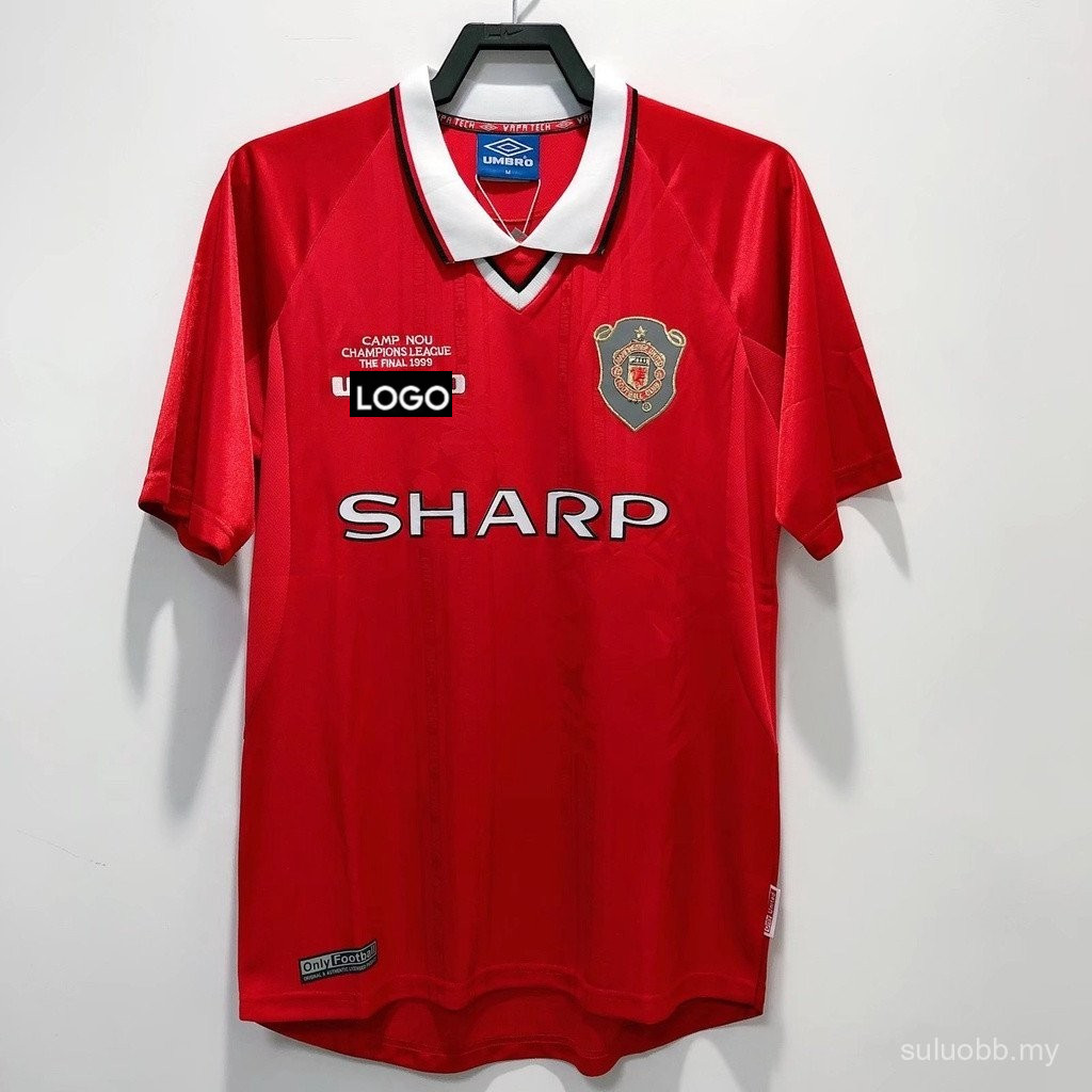 Retro Jersey 1999-2000 Man United MU Retro Home Soccer Jersey Bóng Đá Vintage Jersey Thể Thao Bóng Đ