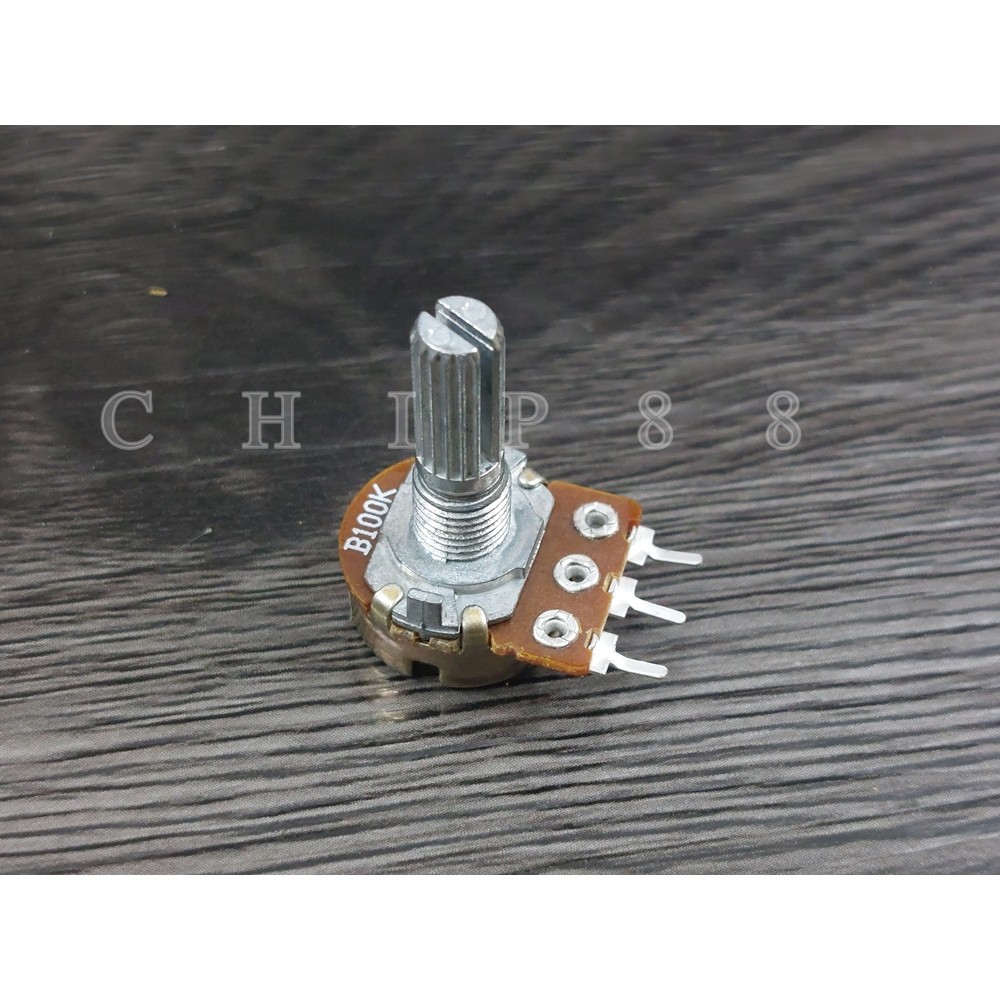 (5 CON) Chiết Áp Đơn B50K, B100K 3 Chân Trục Dài 20mm Hàng Mới 100%.