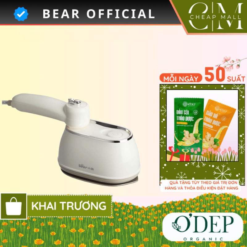 Bàn ủi hơi nước cầm tay Bear DYD-J10Q1, 2 In 1 Ủi nước/ khô nhanh tiết kiệm thời gian, BH 18 Tháng -