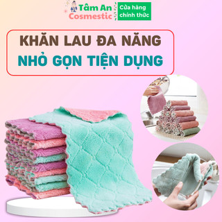 Khăn lau bếp, khăn lau tay nhà bếp siêu mềm thấm hút cực tốt , khăn lau đa năng microfiber, khăn lau tay 2 mặt