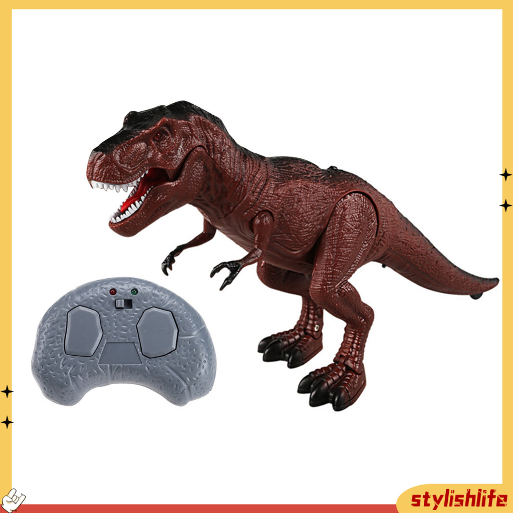 [stylishlife] Đồ chơi khủng long RC Sống động Tyrannosaurus Rex Mô hình Triceratops Mô phỏng Đi bộ S