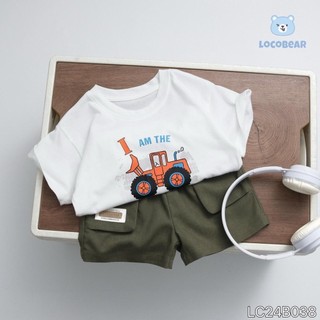  Set bộ oto cộc tay áo cotton mềm mịn, thoáng mát, thấm hút mồ hôi, quần Linen xịn xò cho bé từ 8-30kg LC24B038