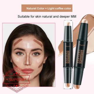 2 Trong 1 Dual-head Contouring Stick Highlighter Mũi Stick Contouring V-face Makeup Shadow V0q1