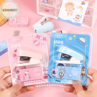 Xo94bsy Hoạt Hình Bấm Kim Mini Bộ Nhỏ Dễ Thương Sinh Viên Văn Phòng Phẩm Đa Năng Ràng Buộc Máy Bấm Móng Tay Giấy Bấm Kim VN