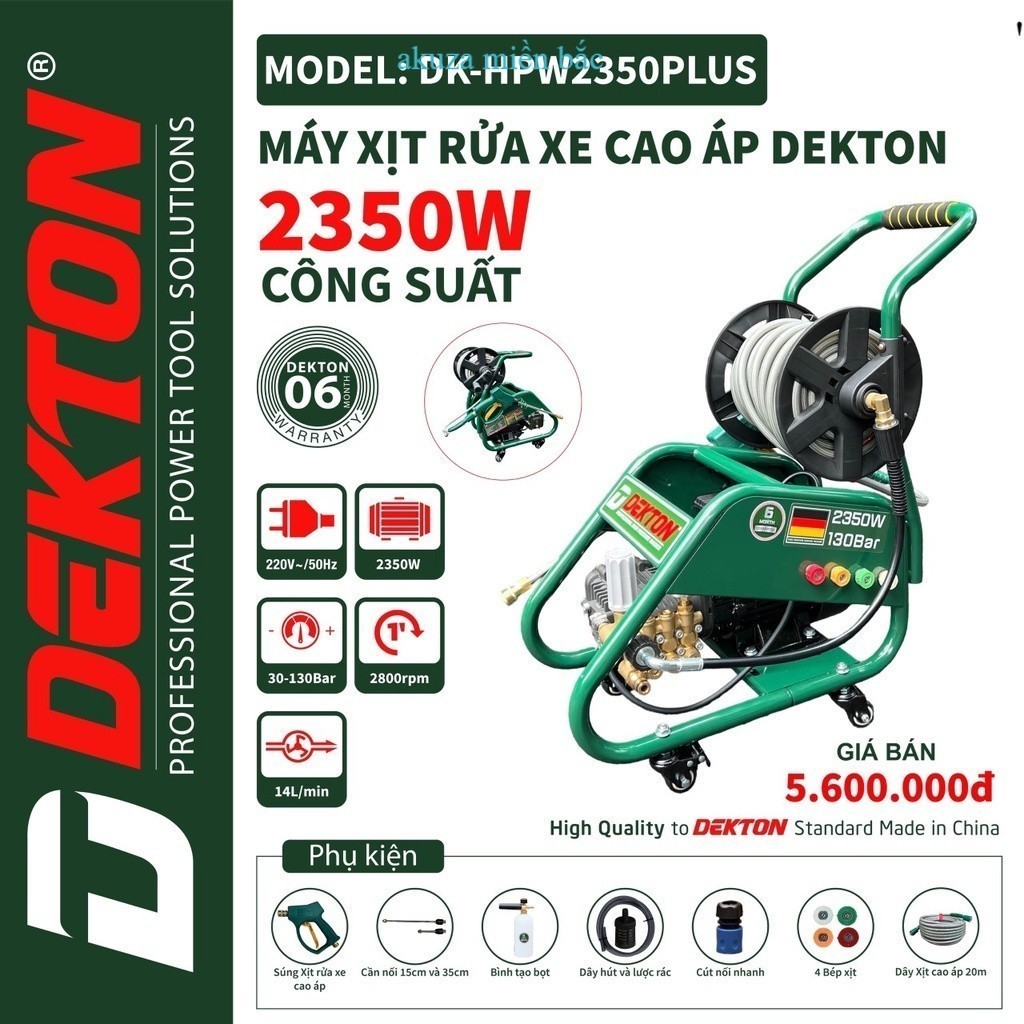 Máy Rửa Xe Dekton DK-HPW2350 plus - 2350W -  (Chuyên Nghiệp) . MIỀN BẮC