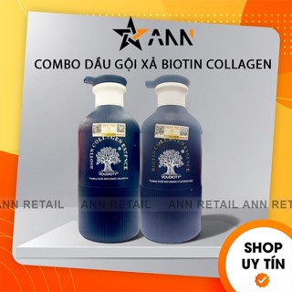 [Chính Hãng] Combo Dầu Gội Xả Biotin Collagen Màu Xanh Voudioty 500ml
