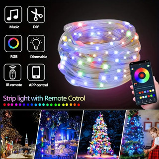 Dây Đèn Led Giọt Nước, Giọt Lệ 16 triệu Màu, Dài 5m Chống Nước, Chớp Nháy Theo Nhạc
