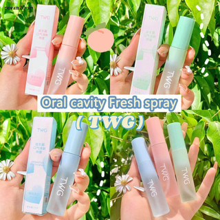 Xịt thơm miệng,Twg Nước Hoa Đào / Trà Đào / Bạc Hà / Soda Xịt Thở Loại Bỏ Hơi Thở Xấu Nhỏ Gọn Màu Trắng Đào
