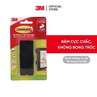 Bộ 8 Miếng dán treo tranh 3M™ Command™, 17206, độ bền cao, bám cực chắc, tải trọng 7kg, Dùng treo tranh