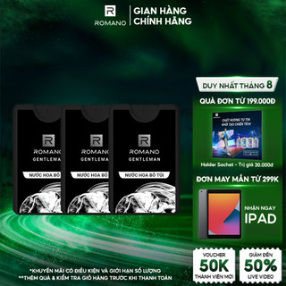Combo 3 Nước hoa bỏ túi Romano Gentleman hiện đại ấn tượng 18ml/chai