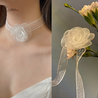 Luimo Ren Hoa Vòng Cổ Choker Dành Cho Nữ Voan Thanh Lịch Có Thể Điều Chỉnh Choker Mariage Trang Sức Hoa Quà Tặng Vòng Cổ Y2K * Bán Chạy