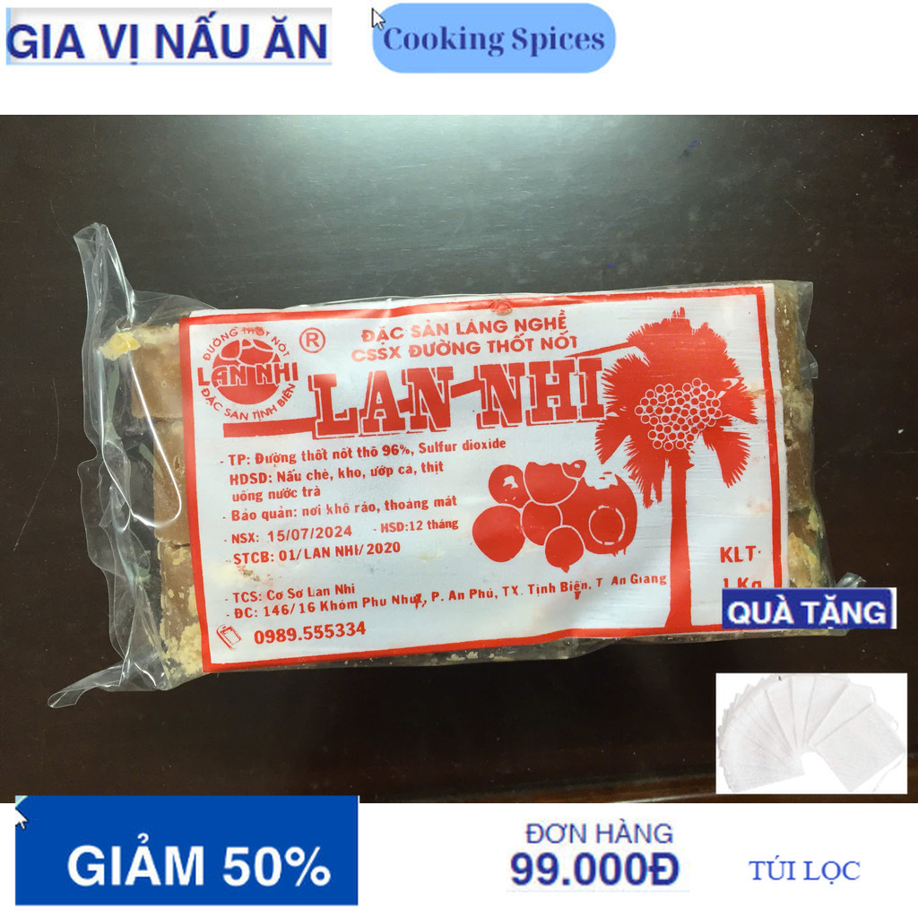 1kg Đường Thốt Nốt ngon