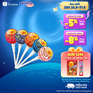 Que kẹo mút khổng lồ Chupa Chups hương trái cây hỗn hợp (bên trong 10 que kẹo mút nhỏ)